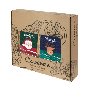Zestaw CAVERES na BOŻE NARODZENIE Z Brazylia 50/50 Kawa mielona 500G