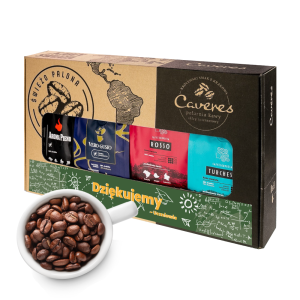 Zestaw prezentowy na KONIEC ROKU SZKOLNEGO z Brazylia 50% Arabica 50% Robusta Kawa ziarnista 1000G