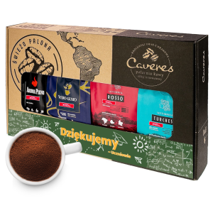 Zestaw prezentowy na KONIEC ROKU SZKOLNEGO z Brazylia 50% Arabica 50% Robusta Kawa mielona 1000G
